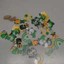 Glenmal 24 Pieces St. Patricks Day Decorations Shamrocks Ornaments Vintage Shamrocks Clover Wooden Hanging Tree Decorations Irish St Patrick's Day Ornaments for Home Office Small Tree