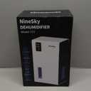 NineSky Dehumidifiers for Home, 95 OZ Water Tank, (1000 sq.ft) Dehumidifiers for Bathroom Bedroom Basement with Auto Shut Off,7 Colors LED Light(White)