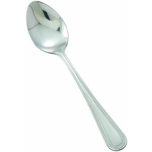 Winco 12-Piece Dots Dinner Spoon Set, 18-0 Stainless Steel, Silver