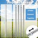 2 Pack Canopy Brace Pole, 10x20 Tent Support Rod | Heavy Duty Metal Replacement Support Rod, Carport Lean to Awning Accessory, Garage Shelter Pole, Canopy Frame Reinforcement