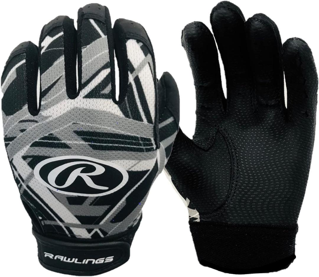 Rawlings | Remix | T-Ball/Coach Pitch Batting Gloves | Boys & Girls Size Youth XS | Multiple Colors (Black)