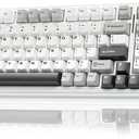 AULA F99 Wireless Mechanical Keyboard,Tri-Mode BT5.0/2.4GHz/USB-C Hot Swappable Custom Keyboard,Pre-lubed Linear Switches,RGB Backlit Computer Gaming Keyboards for PC/Tablet/PS/Xbox (Black&Grey&White)