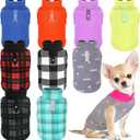 10 Pack Dog Sweaters for Small Dogs Fleece Small Dog Sweaters with Leash Ring Puppy Sweater Fleece Soft Dog Winter Cold Weather Indoor and Outdoor (Small)