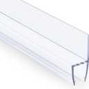 AmazerBath 5 PCS Shower Door Side Seal Strip for 3/8 Inch Glass - 15.75 Inches x 5, 5 Sections Segmented Shower Installation Kit, Frameless Glass Door Seal Strip