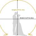 Wokceer 9.2 FT Large Circle Balloon Arch Stand Gold Metal Round Arch Backdrop Stand for Wedding Ceremony Birthday Party Bridal Shower Anniversary Background Decoration