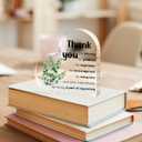 Thank You Gifts for Women, Teacher Appreciation Gifts, Acrylic Heart Desk Decor, Inspirational Gifts,Thanksgiving Christmas Birthday Presents for Nurse Boss Coworker Social Worker 5.12 In
