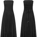 R.Vivimos Womens Summer Boho Sexy Backless Long Dresses (Black, XXXL)