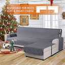 VANSOFY Upgraded Sectional Couch Covers 100% Waterproof L Shaped Sofa Slipcover Reversible Chaise Lounge Cover for Sectional Sofa Furniture Protector Cover for Pets Dog Cat(X-Large, Dark Gray)