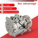 Cciyu Air Conditioning Compressor for Honda Civic/Civic del Sol 1.5L 1.6L 1992-1993 Replaces AC Compressor for Car 4 Grooves