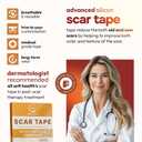 2 x AllSett Health Silicone Sheets for Scars, Post Surgery, Tummy Tuck, C-Section Recovery, Keloid Bump Removal, Stretch Marks Removal (6 Inch x 1.6 Inch), Pack of 6