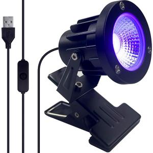 Black Light 13W 6ft UV Light Lamp, IP65 Clip on Lamp UV Resin Lights, for Fluorescent Tapestry Poster Body Paint Glow Party 1 Pack