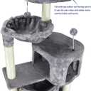 YUNIQUE Cat Tree with Cat Condo and Big Hammock, Grey