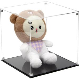 Self-Assembly Acrylic Clear Display Case, Sturdy Acrylic Display Box Cube Collectibles Show Box, Removable Countertop Box for Collectibles Doll Helmet Basketball Home Organization, 10x10x10Inch