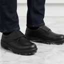 MMN Non Slip Work Shoes for Men Women Steel Toe Slip Resistant Waterproof Leather Oxford for Food Service Restaurant Staff & Chef Black (Black)