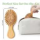 12 Pack Bamboo Hair Brush, Wooden Mini Hair Brush Bulk, Bamboo Brush for Most Hair Types, Travel Brushes, Bridesmaid Gifts