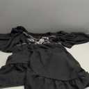 Verdusa Women's Plus Size Western Boho Floral Flowy Dress Cowgirl Outfits Country Summer A Line Dresses XL, Black