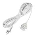 Jimosoon 20Ft Pendant Light Cord, Plug in Light Socket E26 E27 Hanging lamp Kit with On/Off Switch, Socket Rings, UL Approval Extension Lantern Cable, White