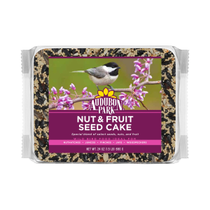 AUDUBON PARK, Nut & Fruit Seed Cake, Wild Bird Food 1.5LBS, Best by May-14-2026, 2 Pack 3 Pounds Total