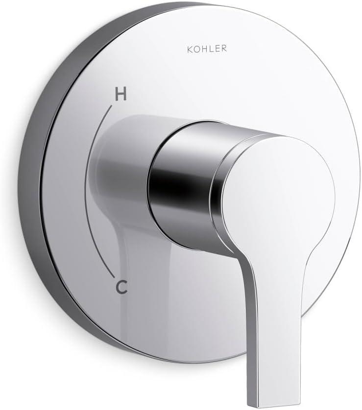 KOHLER TS35320-4-CP, Elate Rite-Temp Valve Trim, Polished Chrome, Shiny Bathroom Valve, Easy Maintenance