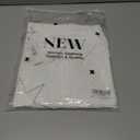 LYANER Women's Lace Collar Neck Short Sleeve Button Down Elegant Work Shirt Blouse Top (White, XS)