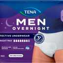 TENA Men Protective Incontinence Underwear for Men, Overnight Max Absorbency, White, L, 56 Count