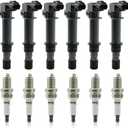 Set of 6 UF270 Ignition Coil with Iridium Spark Plug Compatible with 2000-2008 Dodge Dakota, 2004-2007 Ram 1500, 2000-2007 Durango,1999-2008 Jeep Grand Cherokee 4.7L V8
