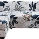 MIFXIN Sectional Sofa Covers L Shape Couch Slipcover 2pcs Stretch Elastic L-Type Chaise Sofa Couch Furniture Protector for Living Room Pets Kids (Blue Leaf)