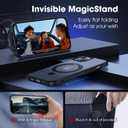 CASEKOO Designed for iPhone 13 Pro Case with Magnetic Invisible Stand [Military Drop Protection] [Compatible with MagSafe] Shockproof Translucent Matte Slim Phone Cover 6.1", Black