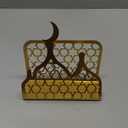 Eid Mubarak Decorations,Ramadan Kareem Paper Towel Holder Metal Paper Napkin Tissue Table Decor for Ramadan Gifts