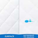 Bassinet Mattress Pad Cover Fit for Graco Travel Lite Crib/Guava Lotus/Maxi-COSI Swift Lightweight Portable, Waterproof Bassinet Mattress Protector Quilted (20" x 28") 2 Pack