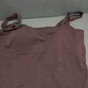 Ecavus Nursing Bras for Breastfeeding Longline Sports Maternity V Neck Buttery Soft Crop Tank Top with Built in Bra, L