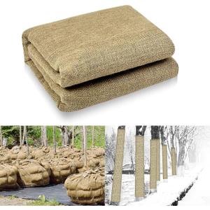 CIEOVO 19.68ft x 39.37in Natural Burlap Plant Covers Freeze Protection Burlap Winter Frost Plant Blankets Cloth for Outdoor Bushes Trees and Shrubs Winter Protection