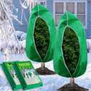 Plant Covers Freeze Protection,2 Pack Large Frost Covers with Zipper Drawstring47.2" x 70.8"Green Outdoor Winter Frost Blankets for Trees, Shrubs