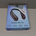 Portable Neck Fan,Hands Free Personal Wearable Bladeless Fan,6000mAh USB Rechargeable,360 Cooling,LED Display,4-Speeds,Birthday Gifts for Men Women Dad Mom,Valentines Day Gifts for Her Him (Pink)