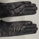 Womens Winter Leather Touchscreen Texting Warm Driving Lambskin Pure Genuine leather Gloves (Large, Black)