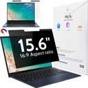 Magnetic Laptop Privacy Screen 15.6 inch for 16:9 Computer Monitor, 15" Removable Anti Glare Protector Blue Light Filter Shield Compatible with Lenovo Hp Dell Acer Asus Thinkpad Envy Xps