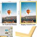 JCJMY 15x20 Picture Frame Gold for Poster Photo Picture, Horizontal and Vertical Formats for Wall Hanging, 15 x 20 inch Wall Gallery Poster Frame for 15 by 20 Photos Posters, Gold