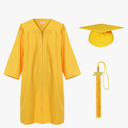 Unisex Adult Matte Graduation Cap and Gown Tassel Set Size:57'' 2025 (Gold)