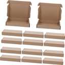 25pcs Cardboard Shipping Boxes for Mailing and Storage Easy to Assemble for Clothes Towels and More Kraft Packaging (20.00X13.00X3.30CM, Khaki)