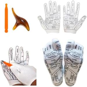 Qianfushun Easerelief Socks, Massage Socks for feet, Easy Relief Socks, Acupressure Socks, Pressure Point Socks,Pressure Point Massage Tool, Reflexology Gloves. (Woman-A) 3 pack