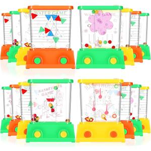 Zhanmai 16Pcs Handheld Water Game Arcade Water Ring Toss Water Tables for Beach Toy Party Favor Fun Game Entertainment, Without Water (Assorted, Stylish)