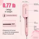 Curling Iron Crimper Hair Tool - ZWIKAGEF Hair Crimper Curling Wand, Curling Iron with Ceramic 3 Barrel for Short Hair Women, Dual Voltage, Anti-Scald, 1.25 Inch