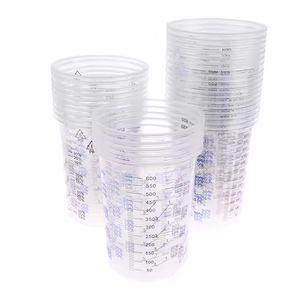 50pcs Paint Mixing Calibrated Cup Plastic Paint Mixing Cups 600ml Mixing Pots