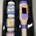pH Chlorine Salt Tester for Pool, Salinity pH Meter for Saltwater Pool, 7 in 1 pH Salt Free Chlorine Tester Digital ORP PPM EC Tester for Swimming Pool, Hot Tub, Spa, Aquarium, Hydroponic