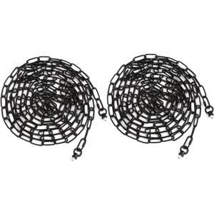 2 Pack 19ft Heavy Duty Chain for Light Fixture, Pendant Light Extra Chain Permits Installation of Chain-Hung Fixtures on High Ceilings with Max Fixture Weight of 65 Pounds, Black, LS580