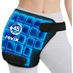 REVIX 45-Min Long-Lasting Hip Ice Pack Wrap, Extra Large Gel Ice Pack Reusable with Ice Grid Design, Cold Therapy Wrap for Hip Replacement, Sciatic Nerve & Hamstring Muscle Discomfort, 21" x 13"