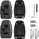 Cutting NOT Required,Key Fob Cover Shell Compatible with Honda Accord Crosstour 2010-2012,Civic EX 2006-2011,Pilot 2005-2008,CR-V 2007-2013 - Premium Durable,Scratch-Resistant (Button 3 - Black 2PCS)