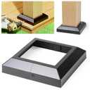 1 pc 6x6 (Actual: 5.5"x5.5") Aluminum Deck Post Base Cover, for Deck railings, Stairs, Patios, Porches Split Deck Post Skirt (Black)