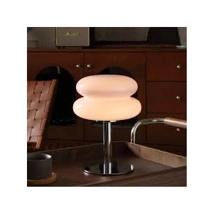 Glivpny Mushroom Lamp Table Lamp for Night Stands,Mid Century Modern Desk Lamps for Bedroom, Vintage Dimmable Bedside Small Cute Lamps, Cool Aesthetic House Warming Gifts New Home Decor(White)