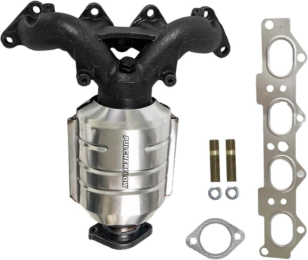 Front Converter Compatible with 2004-2012 Hyundai Elantra, 2007-2008 Hyundai Tiburon, 2004-2009 Kia Spectra 2.0L l4 Catalytic Convertor High Performance (EPA Compliant)